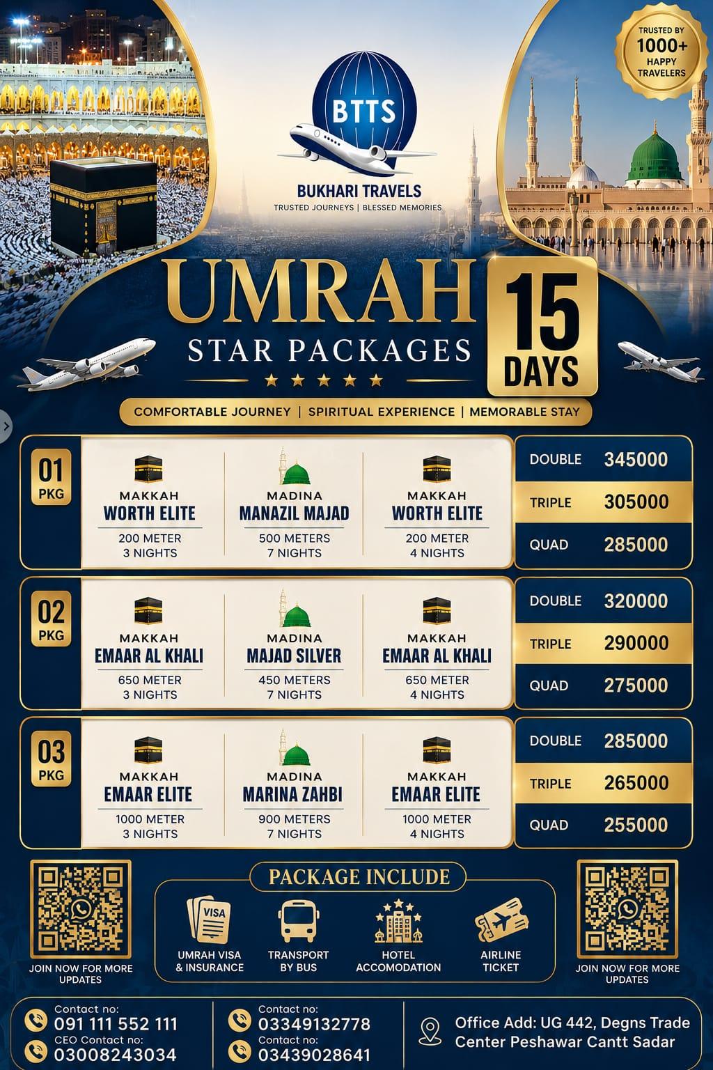 15 Days Economy Star Package